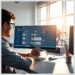 Person working at a desktop monitor displaying a plugin-style dashboard and icons, visualizing Lazy Load Plugins for WordPress: Top Picks for 2025.