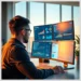 Professional reviewing multi‑monitor analytics dashboards while Creating a Centralized WordPress SEO Audit Process for Client Websites.