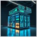 Optimizing WordPress for Google Core Web Vitals Using ModularDS 9 Neon-lit server rack with floating analytics panels showing performance graphs, illustrating Optimizing WordPress for Google Core Web Vitals Using ModularDS.