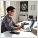 Person at a desk using a smartphone and laptop while following a Step-by-Step Guide to Implementing WordPress Two-Factor Authentication.