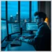A developer at a multi-monitor workstation coding late at night, illustrating What to Do When a WordPress Plugin Breaks After Update.