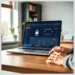 How to Secure a WordPress Site Without Plugins 9 Laptop showing a security dashboard with a padlock icon illustrating How to Secure a WordPress Site Without Plugins