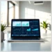 Laptop on a sunlit desk showing multiple analytics dashboards and performance charts for SEO for ModularDS Affiliates: How to Rank in Google.