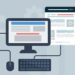 Essential Website Maintenance Practices You Can't Afford to Ignore 9 Vector illustration of a desktop computer, keyboard, mouse and connected web pages representing Essential Website Maintenance Practices You Can’t Afford to Ignore.