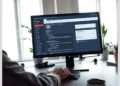 A person at a desk viewing a WordPress admin dashboard that prompts What Is Included in a WordPress Maintenance Plan?