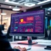 How to Set Up WordPress Firewalls and Malware Protection 9 Desktop monitor displaying a security dashboard and analytics illustrating How to Set Up WordPress Firewalls and Malware Protection with shield icons and charts.