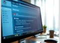 Desktop monitor displaying a WordPress WooCommerce dashboard on a clean workspace illustrating Best WordPress Maintenance Plans for WooCommerce Stores.